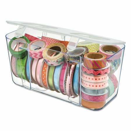 Deflecto Stackable Caddy Organizer Containers, Medium, Clear 29201CR